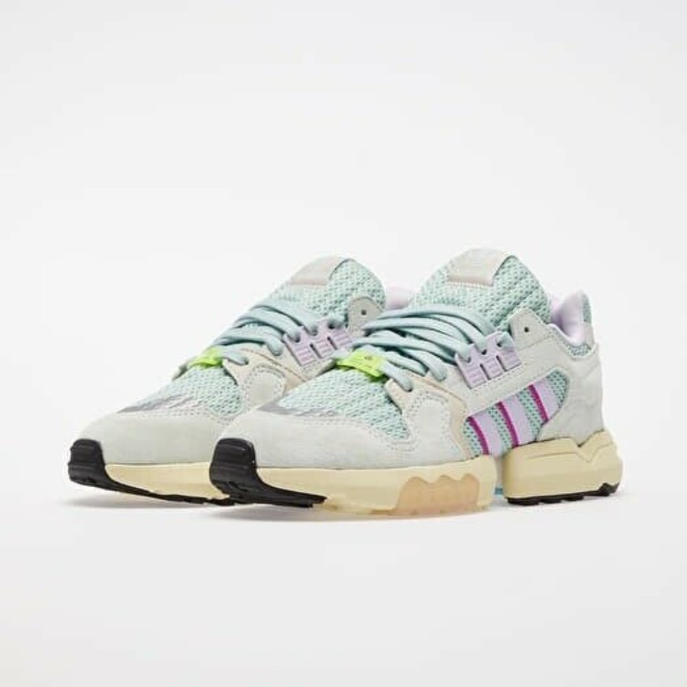 Adidas Originals ZX Torsion Mens Athletic Shoe White Green EF4378 NEW Size 7.5 - Picture 4 of 8